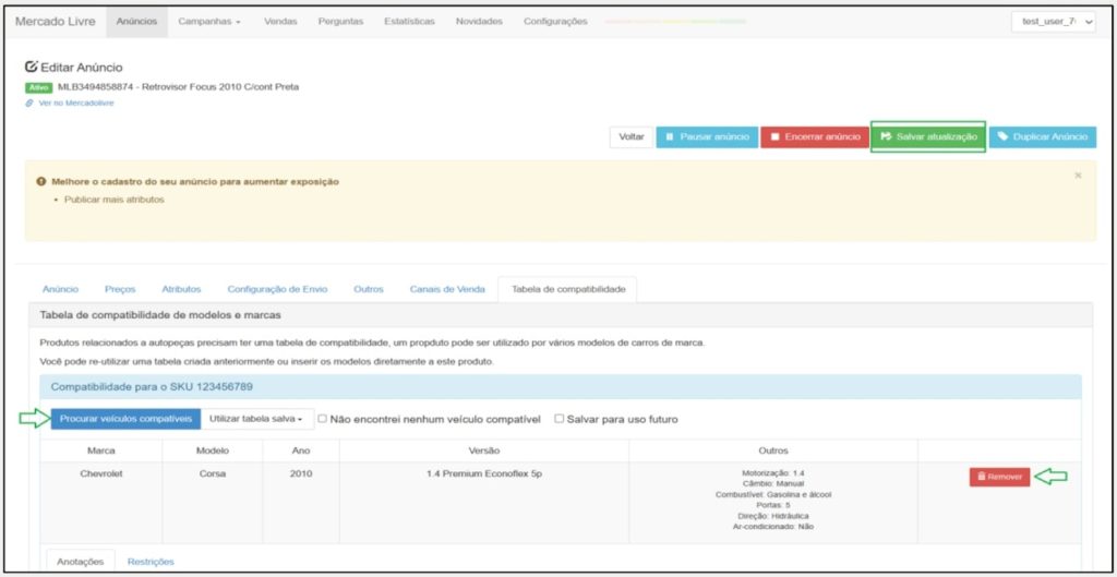 Compatibilidade de Peças Automotivas no Mercado Livre Plugg.To