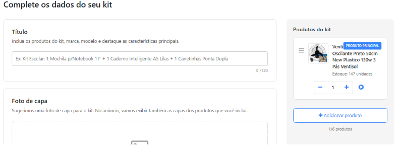 Passo a passo para criar um kit nos marketplaces através da Plugg.To